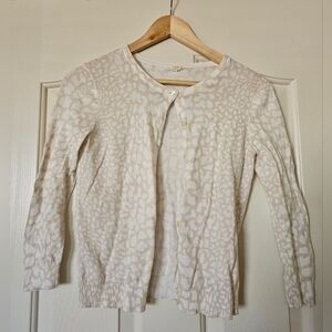 J. Crew Neutral Leopard Print Cardigan